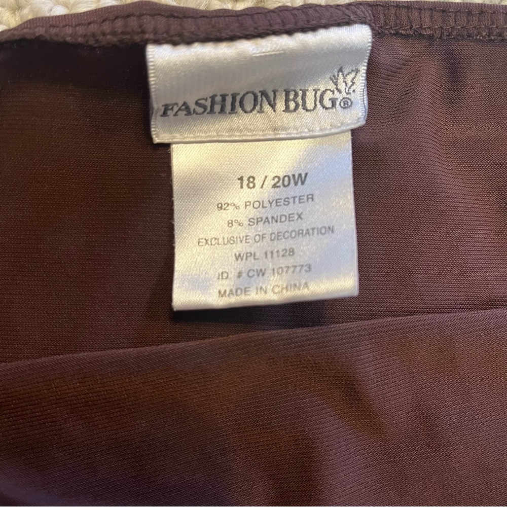 Fashion Bug Y2K lace trim tank size 18/20W chocolate brown layering piece - Picture 3 of 6